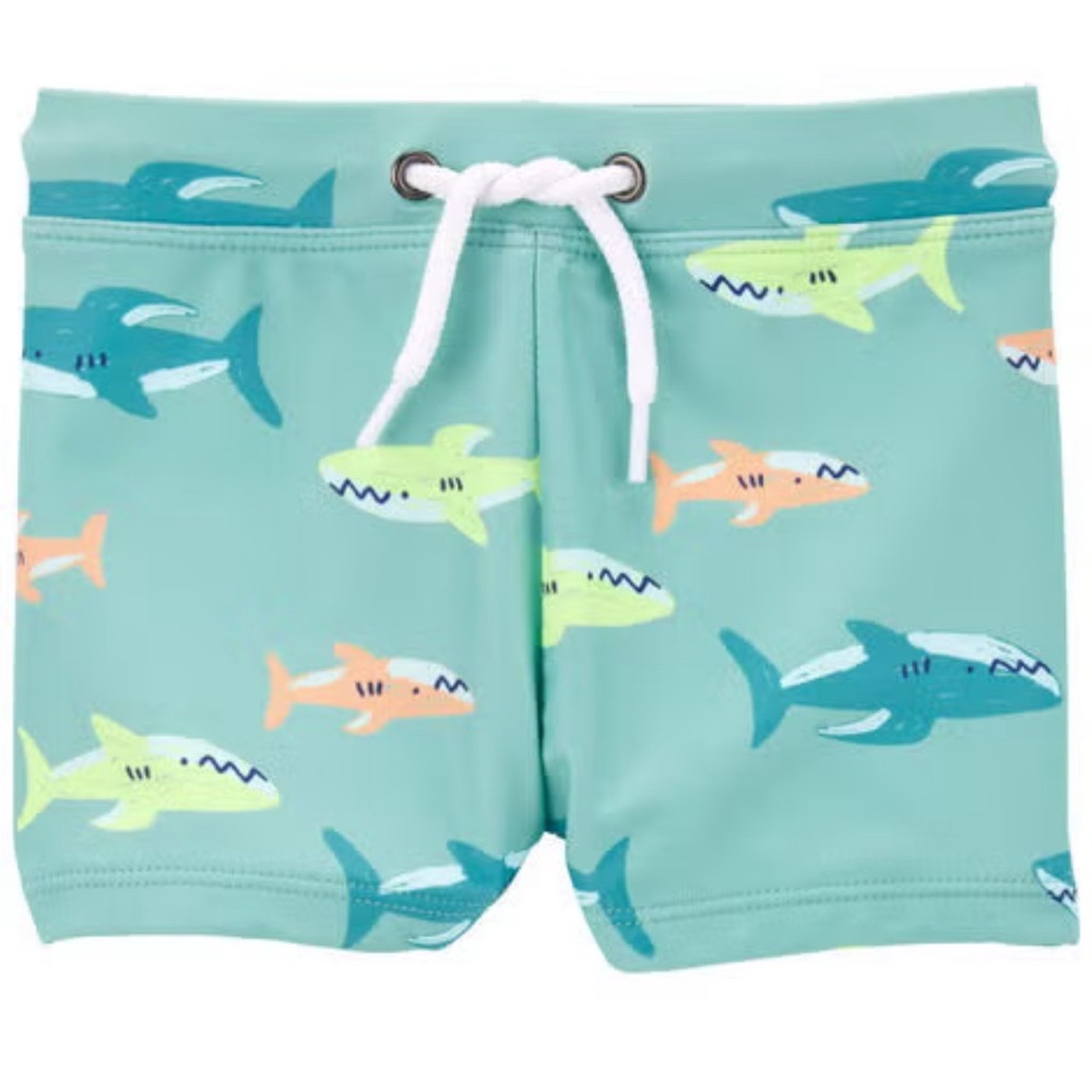 Carters 18 months Shark Print Swim Trunks